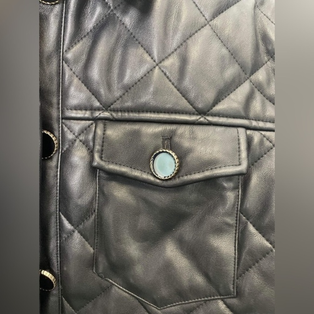 Mango - Pocket Quilted Jacket Black size small - Picture 8 of 10